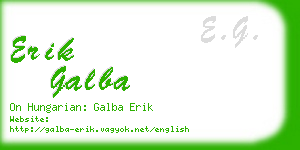 erik galba business card